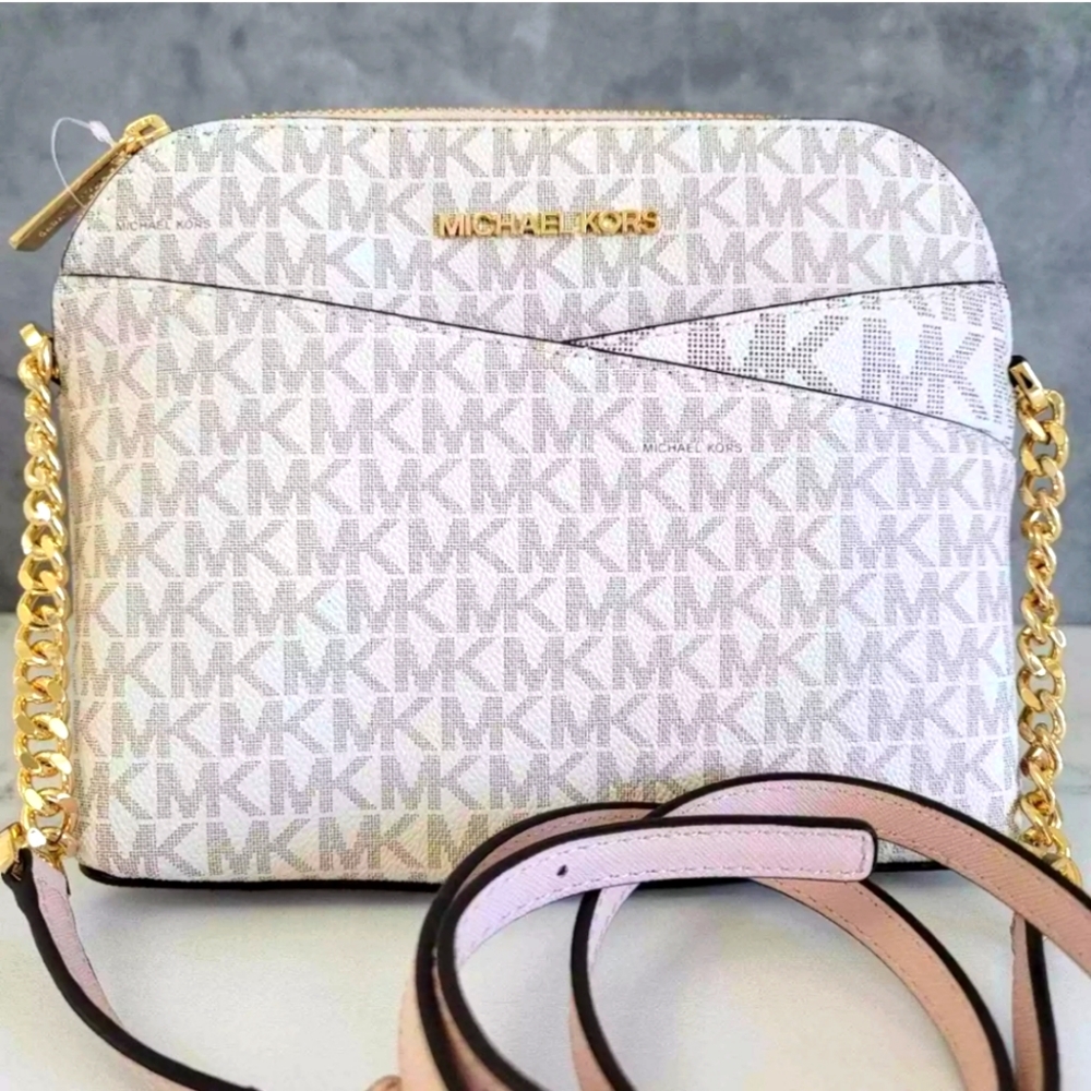NWT Michael Kors White and Gold Women's Bag